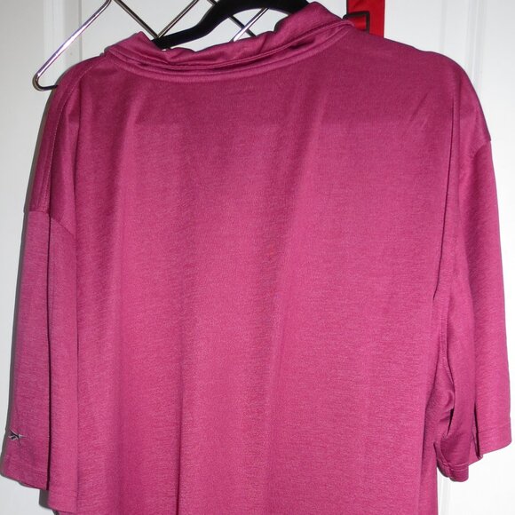Men's Reebok 3XLT Dark Pink Short Sleeve Polo Shirt with Speedwick design - Picture 4 of 4